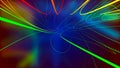 Beautiful 3D Line Background. Neon, red, blue, yellow, green lines on a bright colored background. Abstract background Royalty Free Stock Photo