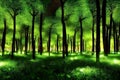 Beautiful 3D Nature and landscape wallpaper, green environment, ambient forest, generative ai