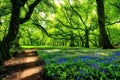 Beautiful 3D Nature and landscape wallpaper, green environment, ambient forest, generative ai