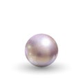 Beautiful 3D Pearl on White Background and Smooth Shadow - 3D Vector Illustration. eps 10 Royalty Free Stock Photo