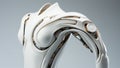 3D rendered futuristic high tech prothesis on an isolated background - Generative AI