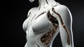 3D rendered futuristic high tech prothesis on an isolated background - Generative AI