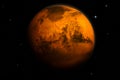 Beautiful 3d rendering of planet Mars Royalty Free Stock Photo