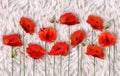 Beautiful 3d Wallpaper With Beautiful Flower Beautiful Fur Texture Red Base Background Wallpaper Royalty Free Stock Photo