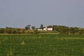 Beautiful farm scene with barn and silo