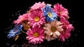 Beautiful Daisies and Gerbera Flowers. Mothers day concept.