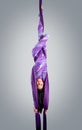 Beautiful dancer on aerial silk, aerial contortion, aerial ribbons, aerial silks, aerial tissues, fabric