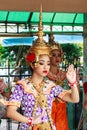 Beautiful dancer at the Erawan shrine