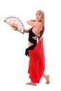 Beautiful dancer with a fan Royalty Free Stock Photo