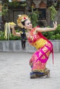 Beautiful dancer performing traditional Balinese dance Royalty Free Stock Photo