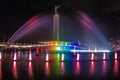 Beautiful Dancing Fountain in West Irian Liberation Monument Royalty Free Stock Photo