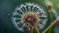Beautiful dandelion close-up springtime