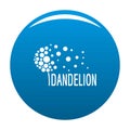 Beautiful dandelion logo icon vector blue