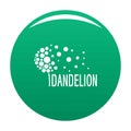 Beautiful dandelion logo icon vector green