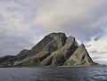 Beautiful and dangerous lonely small island in Norway