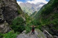 Dariali Gorge near the Kazbegi city Royalty Free Stock Photo