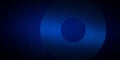 Dark blue abstract background with glowing circles lines. Modern futuristic shiny blue gradient circular lines pattern Royalty Free Stock Photo