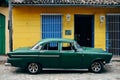 A beautiful classic car in Trinidad, Cuba. Royalty Free Stock Photo