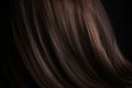 Beautiful dark hair background. Healthy smooth shiny hair. Generative AI