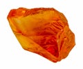 Beautiful dark orange color rough citrine stone. Transparent citrine crystal.