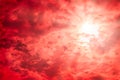 Beautiful Dark Sky With Sun Royalty Free Stock Photo
