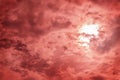 Beautiful Dark Sky With Sun Royalty Free Stock Photo