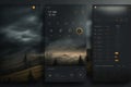 Beautiful Dark Theme User Interface Image Template