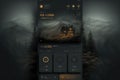 Beautiful Dark Theme User Interface Image Template