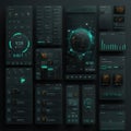 Beautiful Dark Theme User Interface Image Template