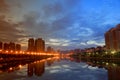 Beautiful dawn of city Royalty Free Stock Photo