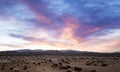 Beautiful dawn on a desert landscape Royalty Free Stock Photo