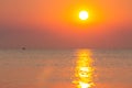 A beautiful dawn over the Black Sea in Odesa. Ukraine Royalty Free Stock Photo