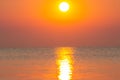 A beautiful dawn over the Black Sea in Odesa. Ukraine Royalty Free Stock Photo