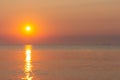 A beautiful dawn over the Black Sea in Odesa. Ukraine Royalty Free Stock Photo