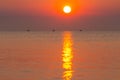 A beautiful dawn over the Black Sea in Odesa. Ukraine Royalty Free Stock Photo