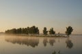 Beautiful dawn over lake