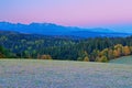 Beautiful dawn over The Western Tatra Mountains.