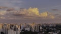 Beautiful day with beautiful clouds in the city.