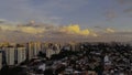 Beautiful day with beautiful clouds in the city.