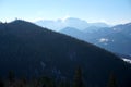 Beautiful day for hiking: Panoramic view at Hohe Wand in Austria / Schneeberg / Rax / Gutensteiner Alpen / Royalty Free Stock Photo