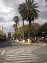 Beautiful day in the main square of cochabamba