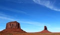 Beautiful day in Monument Valley on the border between Arizona and Utah in United States - Merrick Butte Royalty Free Stock Photo