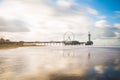 Beautiful day at Scheveningen beach, Netherlands with famous Pie Royalty Free Stock Photo