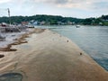 Beautiful day on the shore of Lake Peten Itza Flores, Guatemala. holiday concept Royalty Free Stock Photo