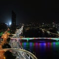 A beautiful December night in Brisbane, Australia Royalty Free Stock Photo