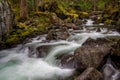 Beautiful Waterfalls on Deception Creek, Washington State Royalty Free Stock Photo
