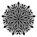 Beautiful Deco Mandala Vector. Decor, december. Royalty Free Stock Photo