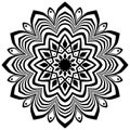 Beautiful Deco Mandala Vector. Frost, chic. Beautiful hand-drawn flower.