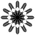 Beautiful Deco Mandala Vector. Design, crystal. Royalty Free Stock Photo
