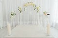 Beautiful decor for wedding ceremony indoor